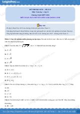 Đề thi học kì 2 Toán 11 - Đề số 12